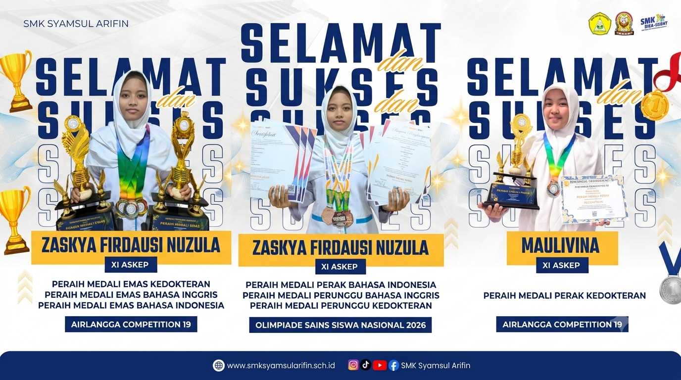 Banggakan Sekolah! Siswi SMK Syamsul Arifin Sabet Berbagai Medali di Ajang Nasional